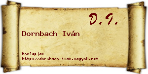 Dornbach Iván névjegykártya
