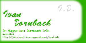 ivan dornbach business card
