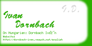 ivan dornbach business card